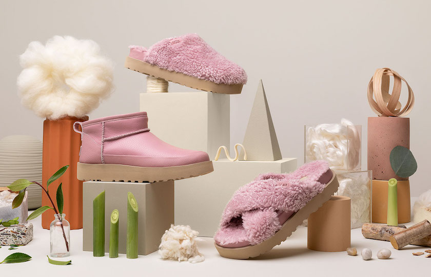 Sustainable Ugg range features cozy footwear made from recycled plastic bottles