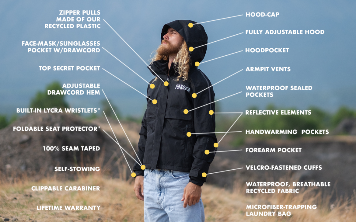 Pangea Kickstarter campaign launched for aspiring net-negative eco jacket