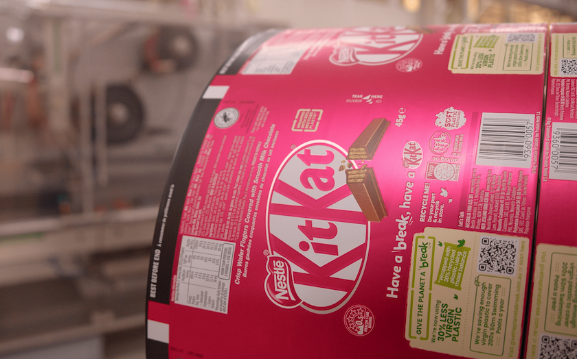 KitKat gets packed in 30 per cent recycled soft plastic paper