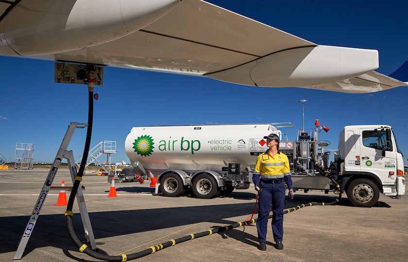 All electric aircraft refueller at Brisbane Airport