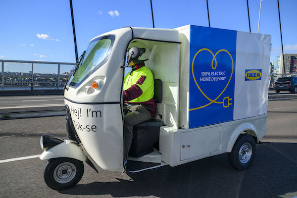 Ikea Sydney uses electric tuk-tuk for delivery in sustainability trial