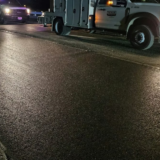 A stretch of road near Rockwall, Texas, paved with plastic-infused asphalt.