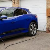 Custom finish EV charger in a home garage